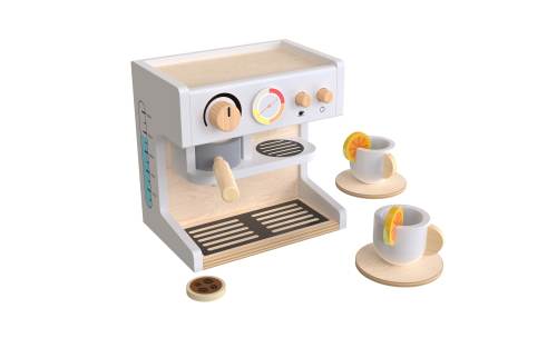 Forestoy Wooden Coffee Maker Set Pretend Play Kitchen Accessories Coffee & Tea Toys