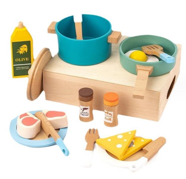 Play set kitchen toys wooden