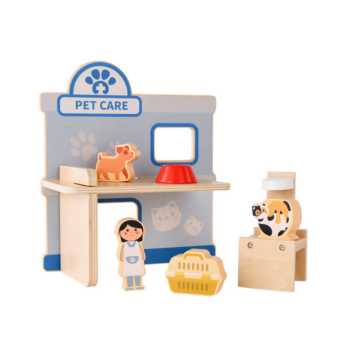 Forestoy  Wooden Playset "Pet Care" Doctor Kit for Kids Pet Care Vet Play Set