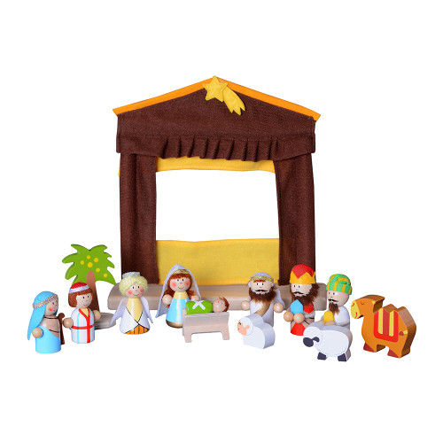 Forestoy Wooden Nativity Set Toys Figures Christmas Present for Family Toys