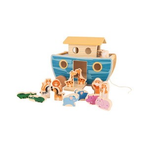 Forestoy Wooden Noah's Ark Playset Figures for Kids Toys