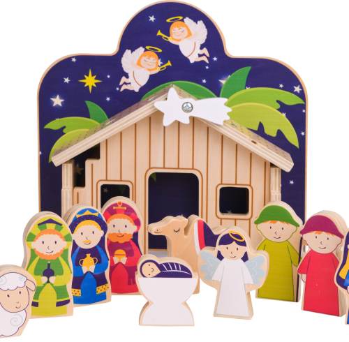Forestoy Wooden Nativity Set Playset Figures Christmas Toys