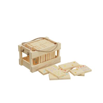 Giant Wooden Dominoes With Wooden Crate Giant Outdoor Dominoes for Kids Giant Dominoes Game WOutdoor Dominoes for Children Lawn Dominoes Giant Yard Dominoes Indoor Outdoor Educational Toys