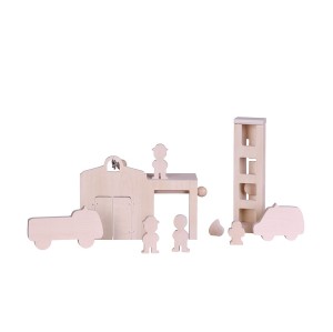 Imagination Fine Motor Skills Build-and-Paint Wooden Fire Station Toys Vehicles