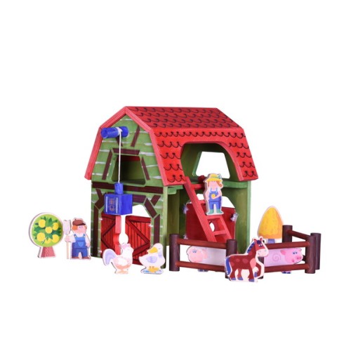 Wooden Arts and Crafts Kits for Kids Paint DIY Farm House toys