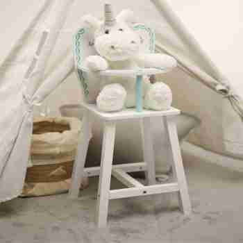 Forestoy Doll High Chair for 18-Inch Dolls Wooden Pretend Play Doll High Chair 