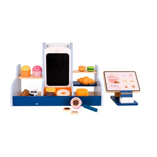 Forestoy Wooden Coffee Shop with Accessories Montessori Toy Role Play Toys