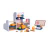 Forestoy Wooden Coffee Shop with Accessories Montessori Toy Role Play Toys