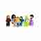 Wooden Dollhouse Family Set 6 Piece Dolls for Doll House Doll Set 