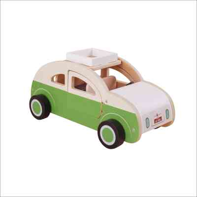 Wooden Vehicle Toy Wooden Picnic Car Construction Wooden Retro Car Set Boys Girls Play Vehicle