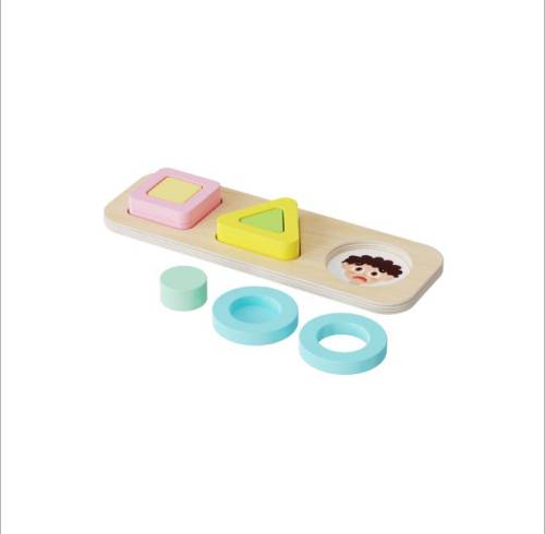 Montessori Geometric Wooden Shape Puzzle Baby Toys 6 to 12 months Geometric