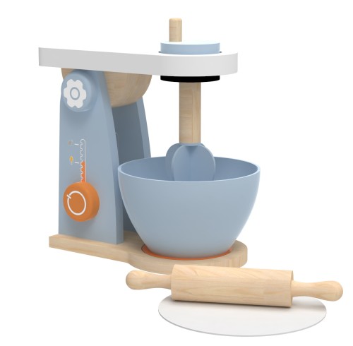 Forestoy Play Kitchen Accessories Wooden Mixer Set Toy Pretend Wooden Blender Toys