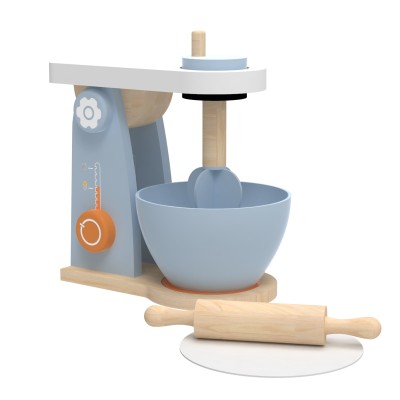 Forestoy Play Kitchen Accessories Wooden Mixer Set Toy Pretend Wooden Blender Toys