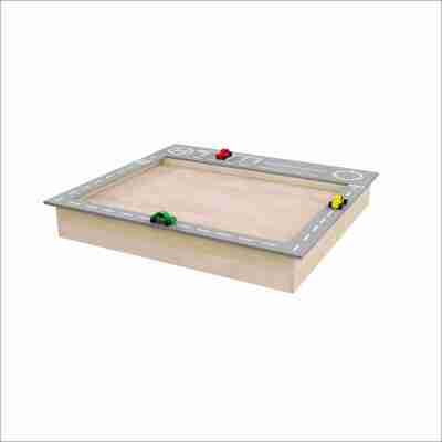 2 in 1 Multifunctional Wooden Sandbox Outdoor Wooden Sandpit with Wooden Car Toys