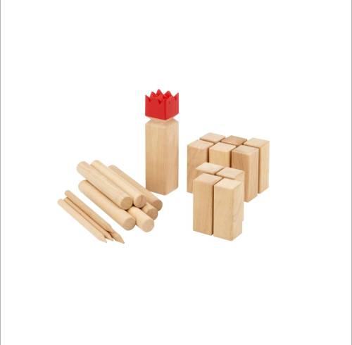 Outdoor Toys Wooden Kubb Game King & Soldier Game Set Backyard game Kubb