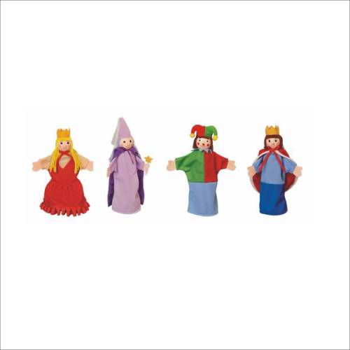 Forestoy Wooden Hand Puppets Set "Story in the Castle" 4pcs Kids Storytelling Puppets