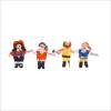 Forestoy Wooden Finger Puppets Set "Pirates" 4pcs Small Toys for Kids Fingers