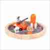 Forestoy Mini Wooden Sand Zen Garden "Space" Japanese Miniature Kit Miniature Ornaments Kit