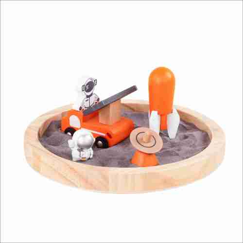 Forestoy Mini Wooden Sand Zen Garden "Space" Japanese Miniature Kit Miniature Ornaments Kit