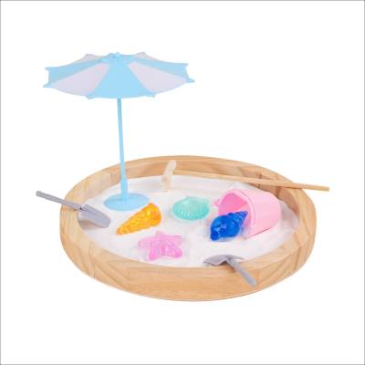 Forestoy Wooden Christmas Zen Garden "Beach" Mini Zen Garden for Desk Sand Tray