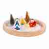 Forestoy Wooden Sand Zen Garden "Christmas" Sandbox Miniature Relaxation and Meditation Sand Tray