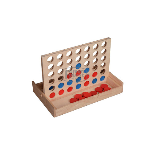Wooden 4-In-A-Row Game Eco-Friendly Products, for Adults and Kids Aesthetic Board Games