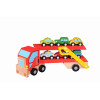 Wooden Car Carrier Truck and Cars Toy Set With 1 Truck and 6 Cars Vehicle Toys