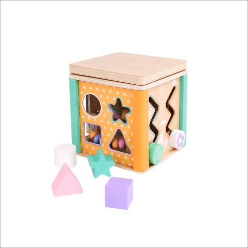 5 in 1 Wooden Activity Cube -5 Activities Roller Coaster Slide-Early Educational Toys