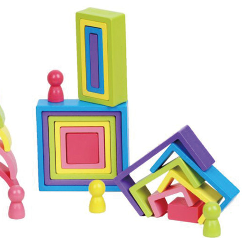 Colorful Wooden Blocks Set – Stacking, Nesting & Balancing Toy for Kids