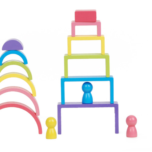 Colorful Wooden Blocks Set – Stacking, Nesting & Balancing Toy for Kids