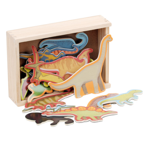 Wooden Dinosaur Puzzle Blocks for Kids – Fun & Educational Toy