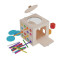 Wooden Shape Sorting and Stacking Toy for Toddlers - Educational Activity Cube