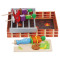 Wooden Barbecue Game set includes grill, utensils, and food pieces