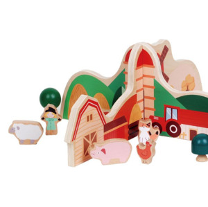 Wooden Farm Play Set – Fun Educational Toy with Animals, Barn, and Accessories for Kids