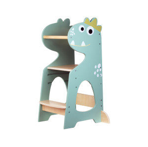 Dinosaur-Themed Kids Step Stool with Crown Design