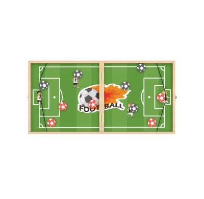 Wooden Football Paddles Game Sling Football Shot Board Game Large Table Interaction Speed Track Toy