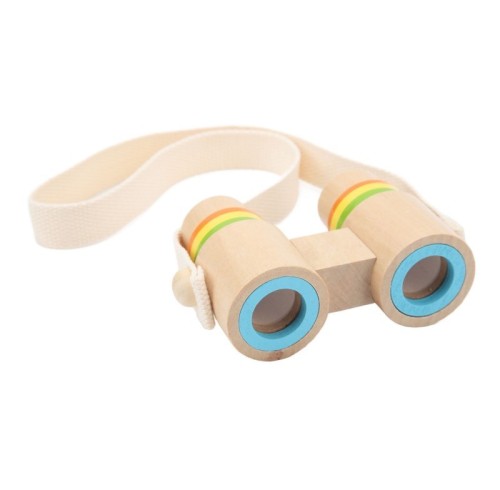 Compact Wooden Binoculars – Handcrafted 12cm Portable Explorer Gear for Travel & Nature