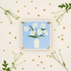 Wooden Flower Press Kit with Blue Daisy Art Print