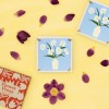 Wooden Flower Press Kit with Blue Daisy Art Print