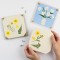Wooden Flower Press Kit with Blue Daisy Art Print