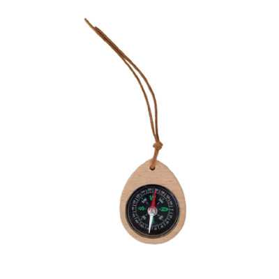 Wooden Compass with Leather Strap