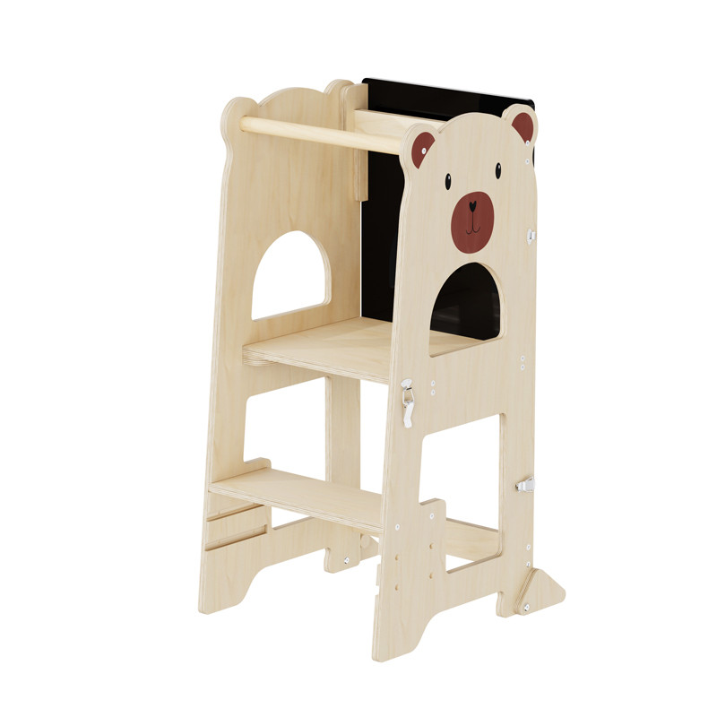 custom wooden kids kitchen helper