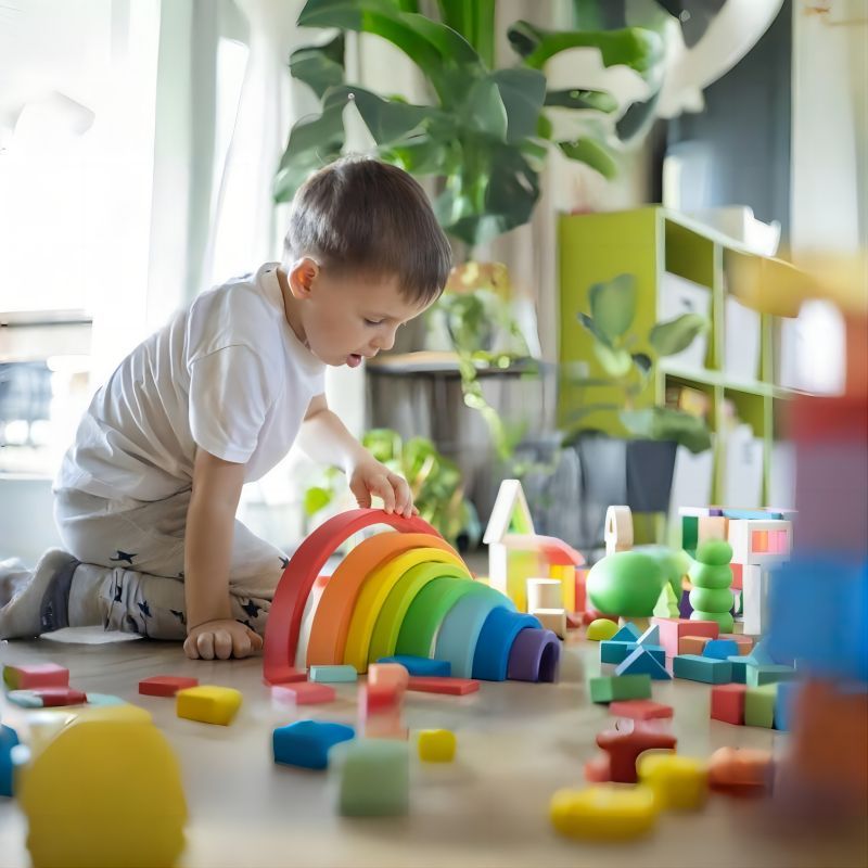 Waldorf-inspired open-ended wooden toys