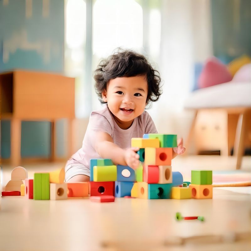 Eco-friendly wooden toy collection for toddlers