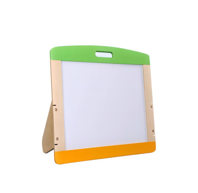 Magnetic Chalkboard for Kids，Wooden Frame Tabletop Design，Double-Sided Board，Portable with Handle，Customizable for Brands