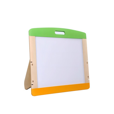 Magnetic Chalkboard for Kids，Wooden Frame Tabletop Design，Double-Sided Board，Portable with Handle，Customizable for Brands