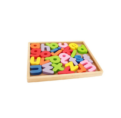 Wooden Lowercase Alphabet Puzzle, Educational Toy, Colorful Learning Tool, Customizable Design