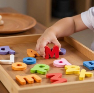 Wooden Lowercase Alphabet Puzzle, Educational Toy, Colorful Learning Tool, Customizable Design