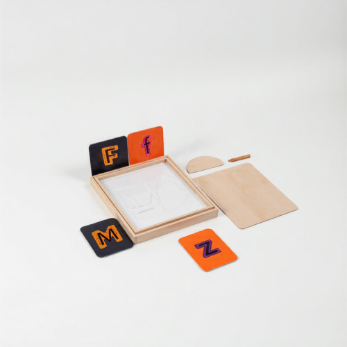 Sand Writing Tray Set, Educational Toy, Customizable Design, Wooden Craft