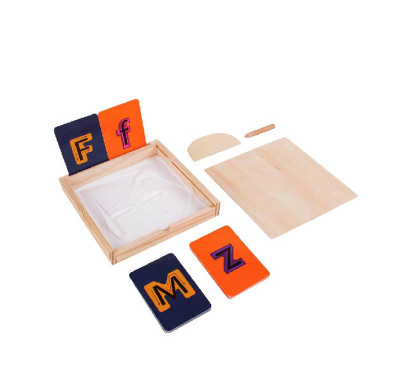 Sand Writing Tray Set, Educational Toy, Customizable Design, Wooden Craft